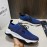 Berluti Shadow Spring Knitted Leather Sneakers Blue For Men 