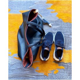 Berluti Shadow Spring Blue Knitted Leather Sneakers For Men 