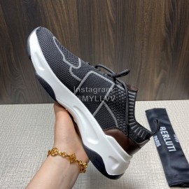 Berluti Shadow Spring Knitted Leather Sneakers For Men 