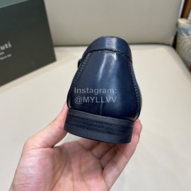 Berluti Fashion Leather Casual Shoes For Men Navy