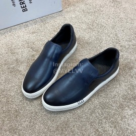 Berluti Stellar Fashion Leather Casual Shoes For Men Navy