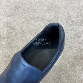 Berluti Stellar Fashion Leather Casual Shoes For Men Navy