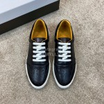 Berluti Stellar Fashion Leather Lace Up Casual Shoes For Men Black