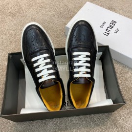 Berluti Stellar Fashion Leather Lace Up Casual Shoes For Men Black