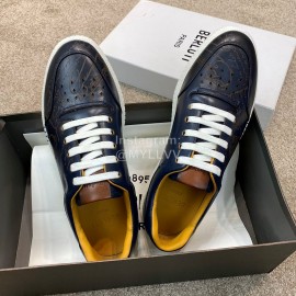 Berluti Stellar Fashion Leather Lace Up Casual Shoes For Men Navy