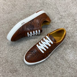 Berluti Stellar Fashion Leather Lace Up Casual Shoes For Men Brown
