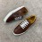 Berluti Stellar Fashion Leather Lace Up Casual Shoes For Men Brown