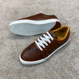 Berluti Stellar Fashion Leather Lace Up Casual Shoes For Men Brown