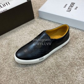 Berluti Stellar New Leather Casual Shoes For Men Black