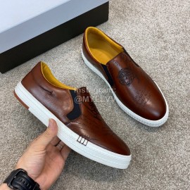Berluti Stellar New Leather Casual Shoes For Men Brown