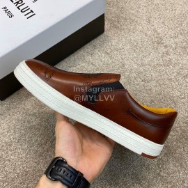 Berluti Stellar New Leather Casual Shoes For Men Brown