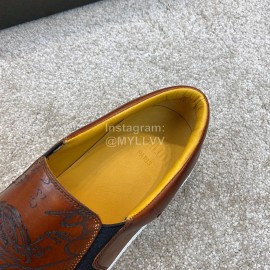 Berluti Stellar New Leather Casual Shoes For Men Brown