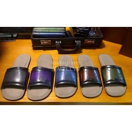 Berluti Stellar Calf Leather Casual Slippers For Men Purple