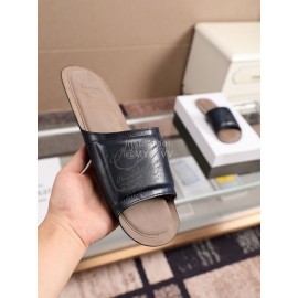 Berluti Stellar New Calf Leather Casual Slippers For Men Navy