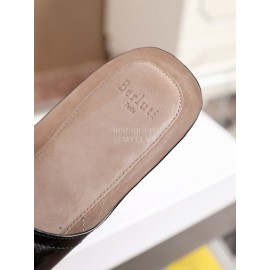 Berluti Stellar New Calf Leather Casual Slippers For Men Navy