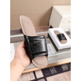 Berluti Stellar New Calf Leather Casual Slippers For Men Black