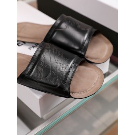 Berluti Stellar New Calf Leather Casual Slippers For Men Black