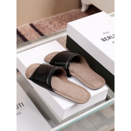 Berluti Stellar New Calf Leather Casual Slippers For Men Black