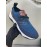 Berluti Shadow Light Knitted Leather Sneakers For Men Blue