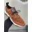 Berluti Shadow Light Knitted Leather Sneakers For Men Brown