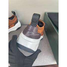 Berluti Shadow Light Knitted Leather Sneakers For Men Brown