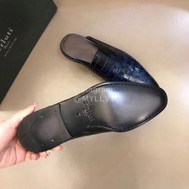 Berluti Fashion Plaid Calf Leather Casual Scandals For Men Blue