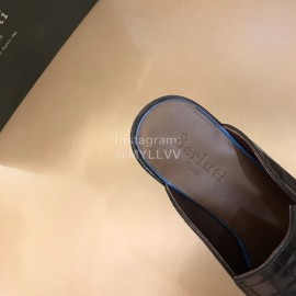 Berluti Fashion Plaid Calf Leather Casual Scandals For Men Blue