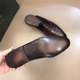 Berluti Fashion Plaid Calf Leather Casual Scandals For Men Coffee