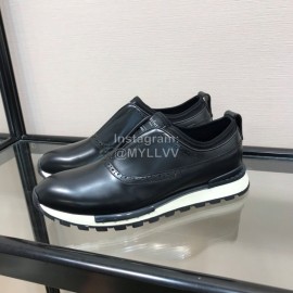 Berluti Calf Leather Casual Shoes For Men Black