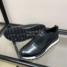 Berluti Calf Leather Casual Shoes For Men Black