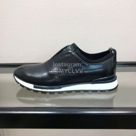 Berluti Calf Leather Casual Shoes For Men Black