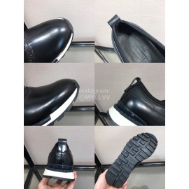 Berluti Calf Leather Casual Shoes For Men Black