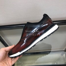 Berluti Calf Leather Casual Shoes For Men Reddish Brown