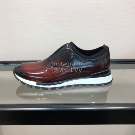 Berluti Calf Leather Casual Shoes For Men Reddish Brown