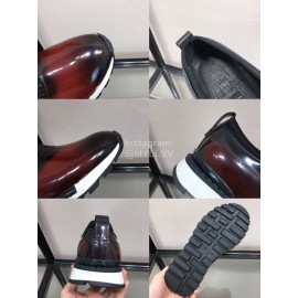 Berluti Calf Leather Casual Shoes For Men Reddish Brown