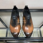 Berluti Calf Leather Casual Shoes For Men Brown