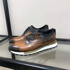Berluti Calf Leather Casual Shoes For Men Brown