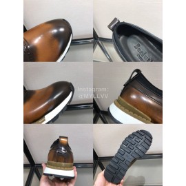 Berluti Calf Leather Casual Shoes For Men Brown