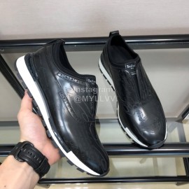 Berluti Black Calf Leather Casual Shoes For Men 