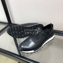 Berluti Black Calf Leather Casual Shoes For Men 