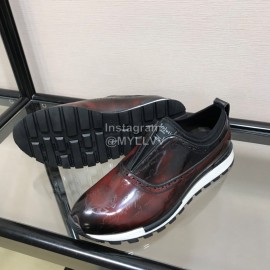 Berluti Reddish Brown Calf Leather Casual Shoes For Men 