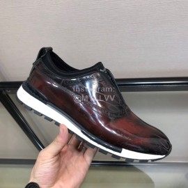 Berluti Reddish Brown Calf Leather Casual Shoes For Men 