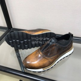 Berluti Brown Calf Leather Casual Shoes For Men 