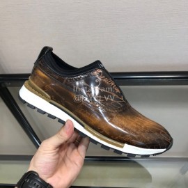Berluti Brown Calf Leather Casual Shoes For Men 