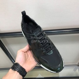 Berluti Calf Leather Casual Sneakers For Men Green