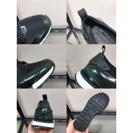 Berluti Calf Leather Casual Sneakers For Men Green