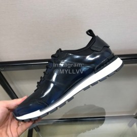 Berluti Calf Leather Casual Sneakers For Men Blue