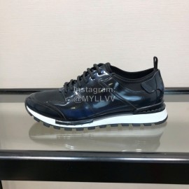 Berluti Calf Leather Casual Sneakers For Men Blue