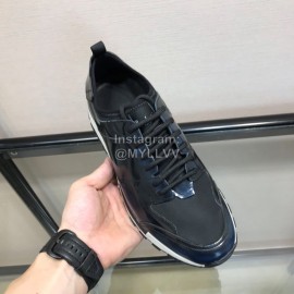 Berluti Calf Leather Casual Sneakers For Men Blue