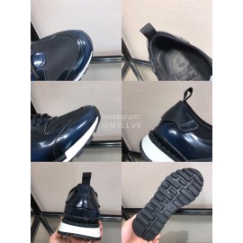 Berluti Calf Leather Casual Sneakers For Men Blue